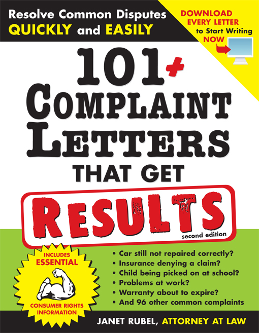 Title details for 101+ Complaint Letters That Get Results by Janet  Rubel Attorney at Law - Available
